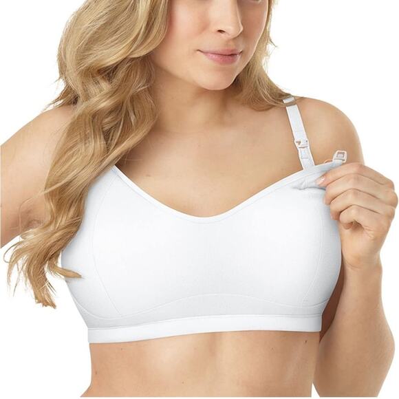 Playtex Women's Maternity & Nursing Seamless Wirefree Bra White 2X - Picture 8 of 11